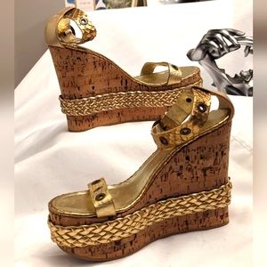 Giuseppe Zanotti cork wedge sandal